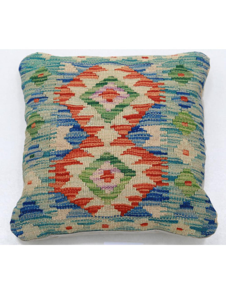 Afghan Tribal Pillow 1' 5" x 1' 5" Hand-Woven