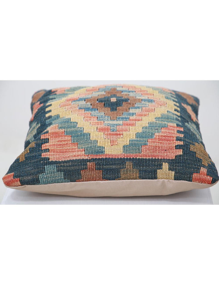 Hand Woven Tribal  Wool Pillow 1' 5" x 1' 5" - No. AT40340