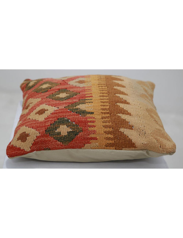 Hand Woven Tribal  Wool Pillow 1' 5" x 1' 5" - No. AT39700