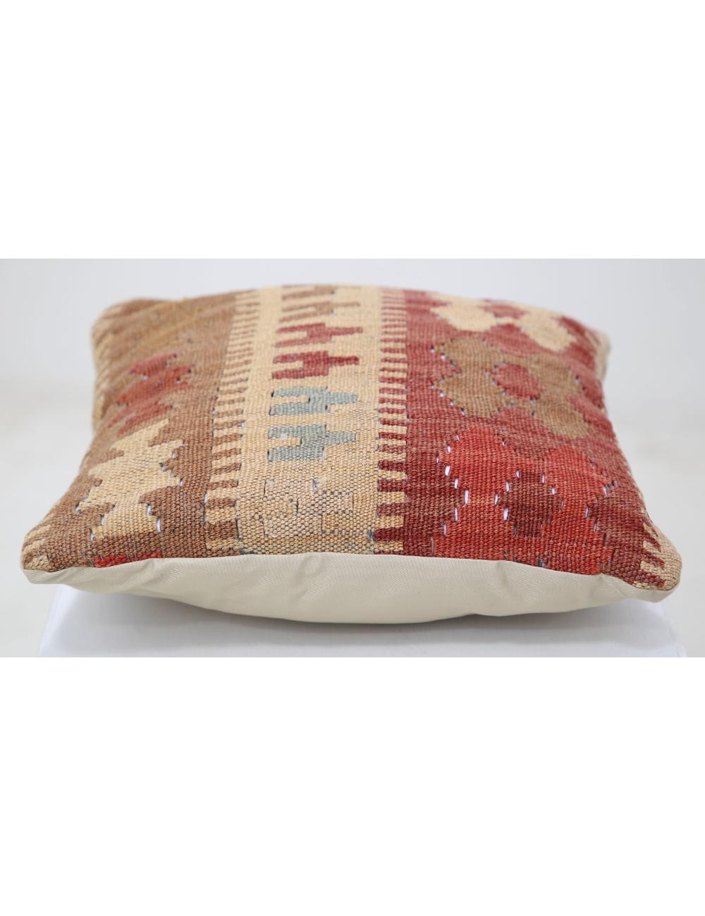 Hand Woven Tribal  Wool Pillow 1' 5" x 1' 5" - No. AT16910