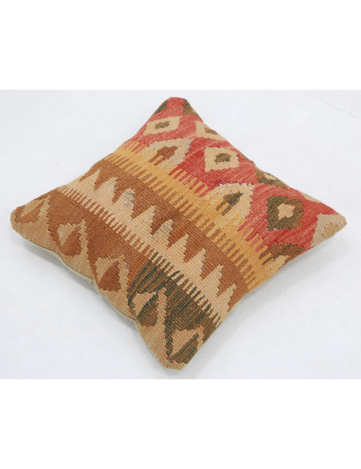 Hand Woven Tribal  Wool Pillow 1' 5" x 1' 5" - No. AT16775