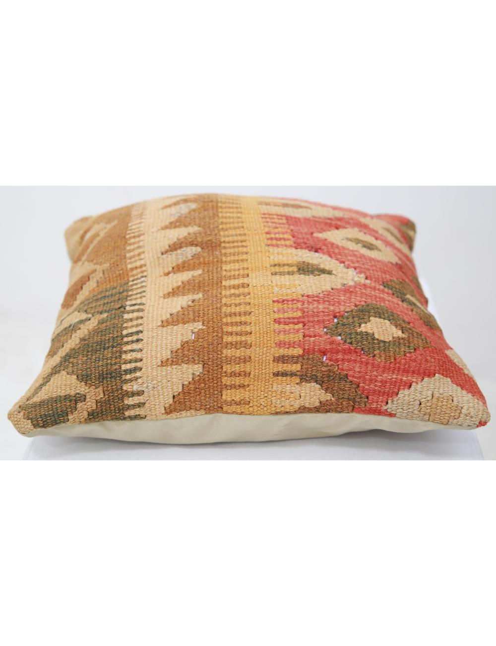 Hand Woven Tribal  Wool Pillow 1' 5" x 1' 5" - No. AT16775