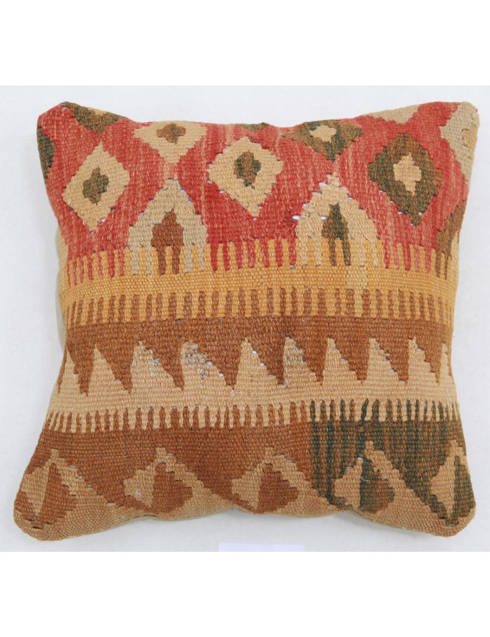 Hand Woven Tribal  Wool Pillow 1' 5" x 1' 5" - No. AT16775