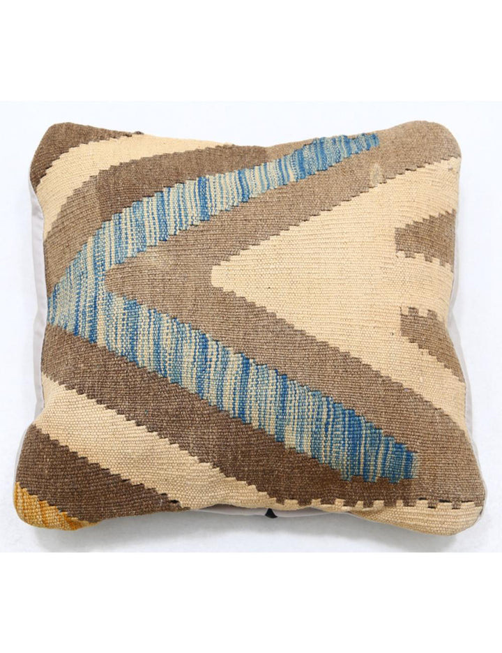 Afghan Tribal Pillow 1' 5" x 1' 5" Hand-Woven