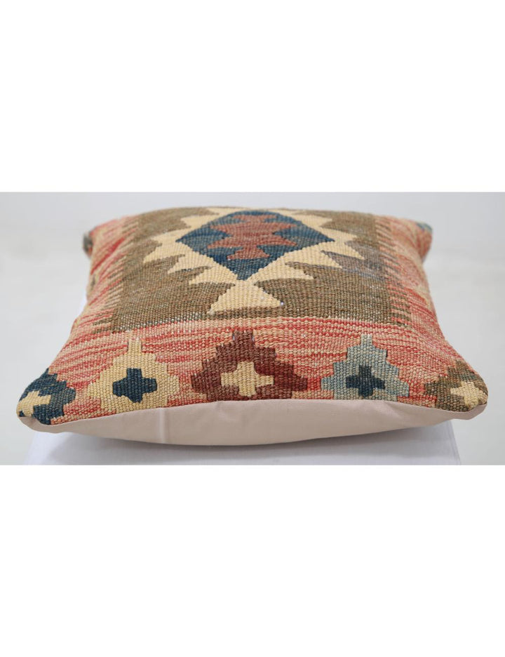 Hand Woven Tribal  Wool Pillow 1' 5" x 1' 5" - No. AT24570