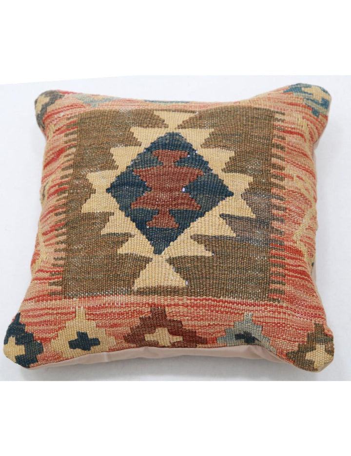 Afghan Tribal Pillow 1' 5" x 1' 5" Hand-Woven