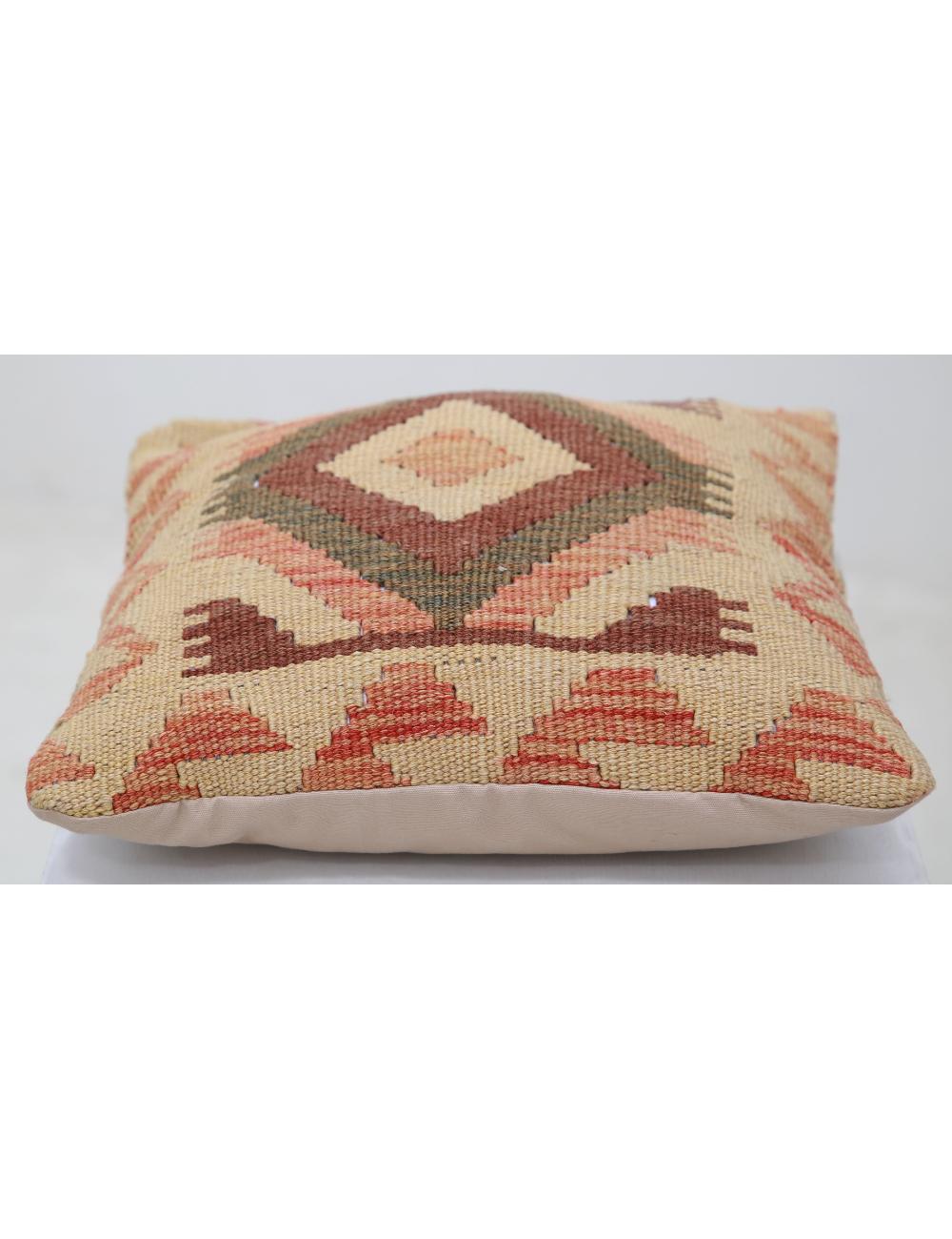 Afghan Tribal Pillow 1' 5" x 1' 5" Hand-Woven detail