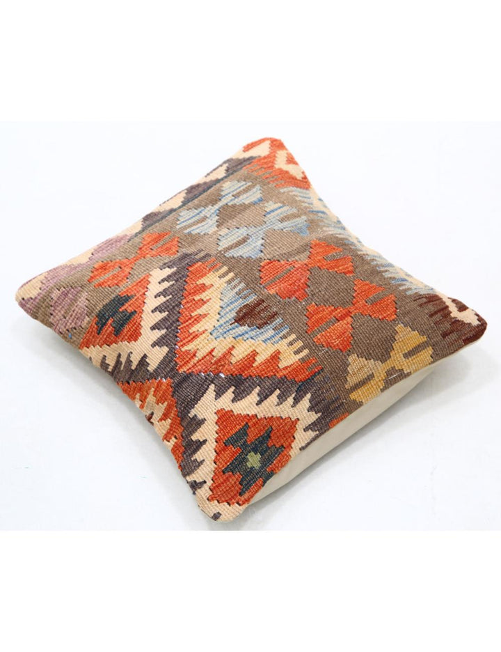 Hand Woven Tribal  Wool Pillow 1' 5" x 1' 5" - No. AT99816