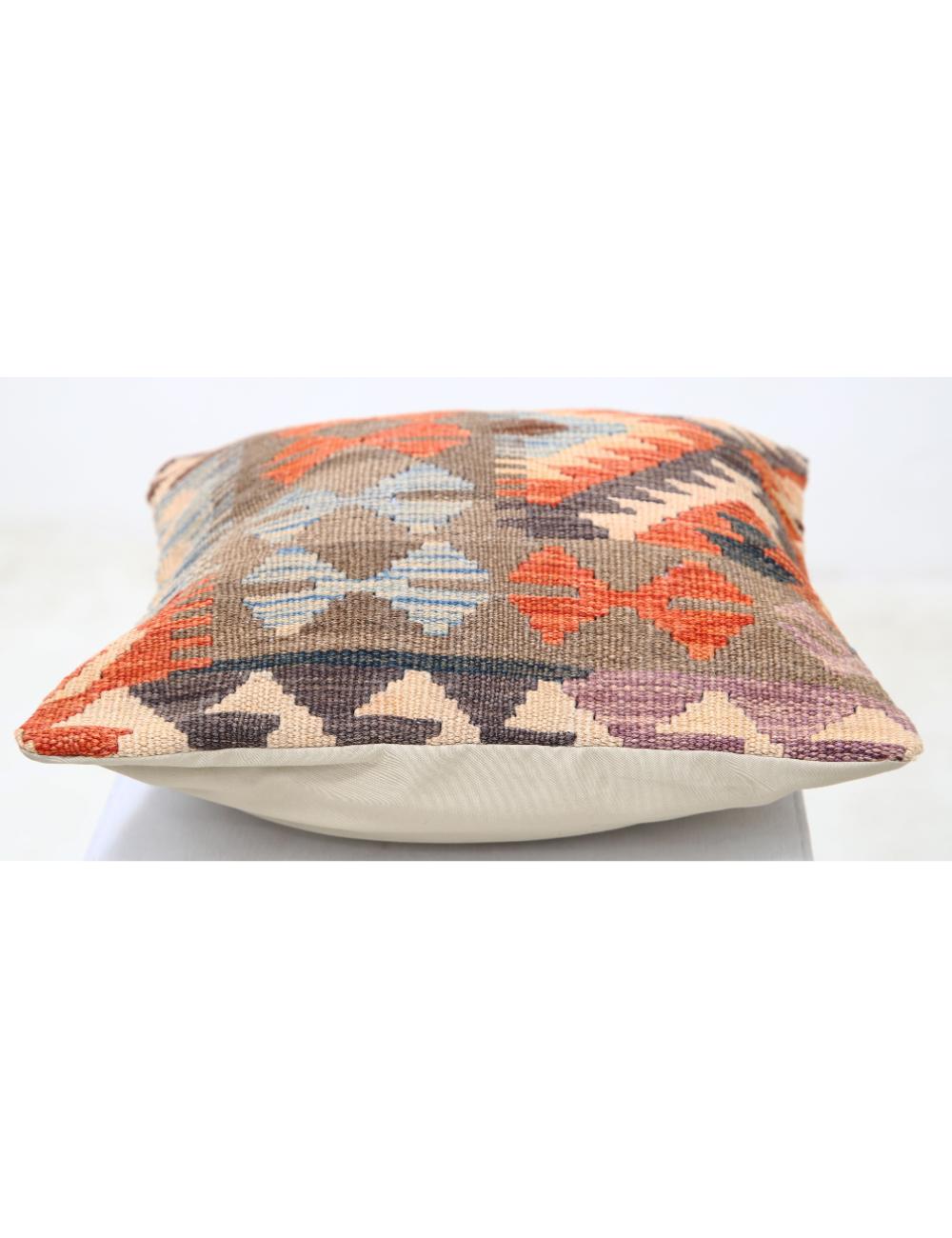 Hand Woven Tribal  Wool Pillow 1' 5" x 1' 5" - No. AT99816