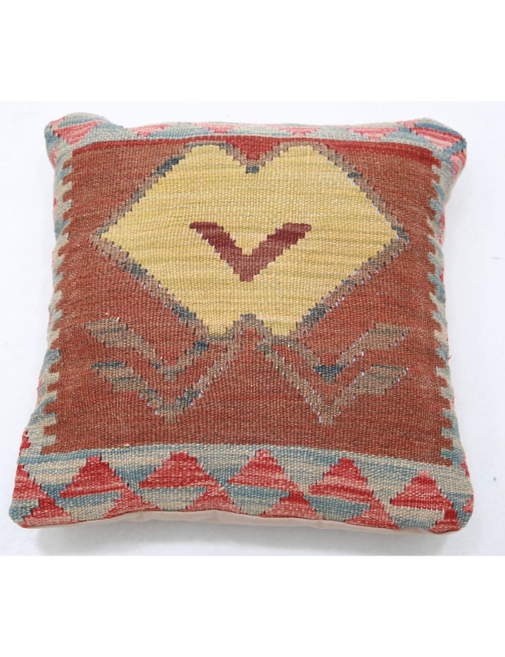 Afghan Tribal Pillow 1' 5" x 1' 5" Hand-Woven
