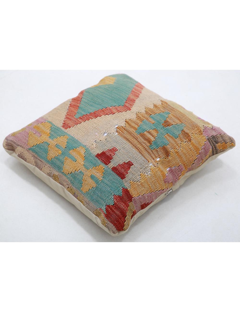 Hand Woven Tribal  Wool Pillow 1' 5" x 1' 5" - No. AT39209