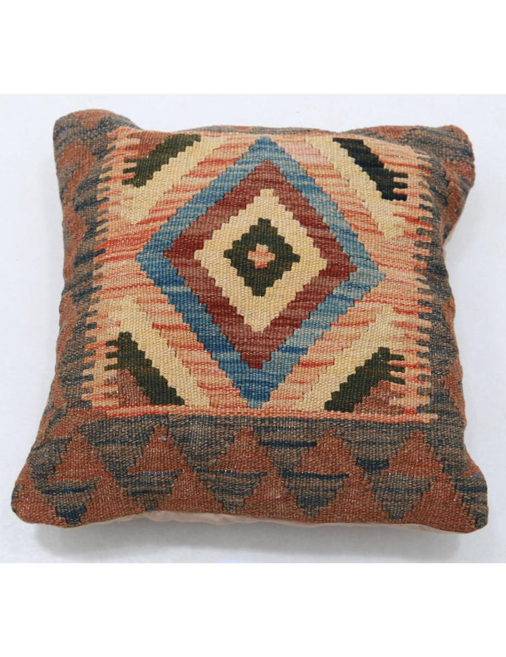 Afghan Tribal Pillow 1' 5" x 1' 5" Hand-Woven