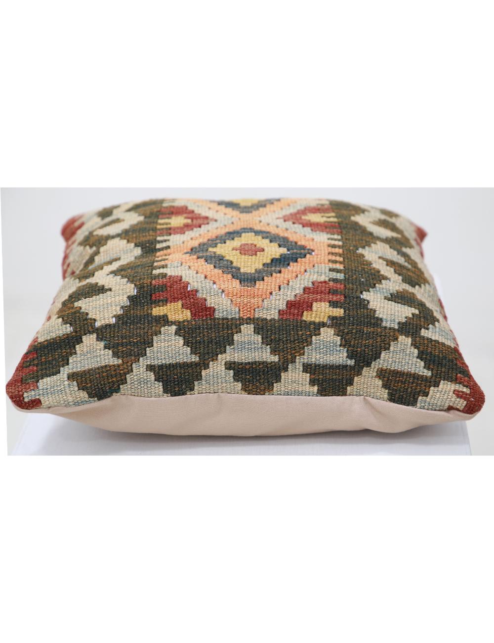 Hand Woven Tribal  Wool Pillow 1' 5" x 1' 5" - No. AT44786