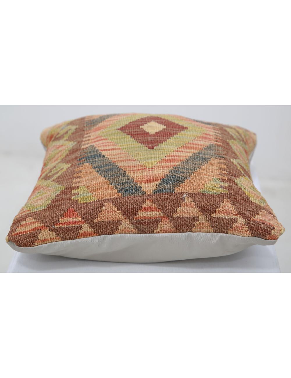 Afghan Tribal Pillow 1' 5" x 1' 5" Hand-Woven detail