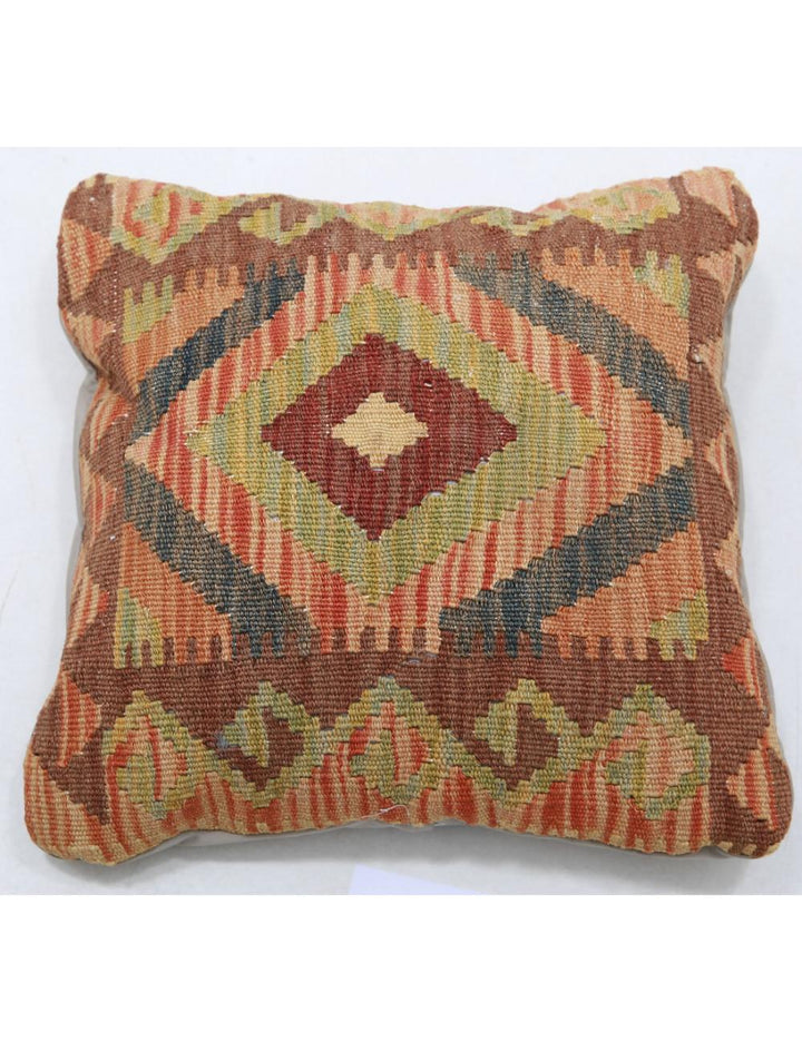 Afghan Tribal Pillow 1' 5" x 1' 5" Hand-Woven