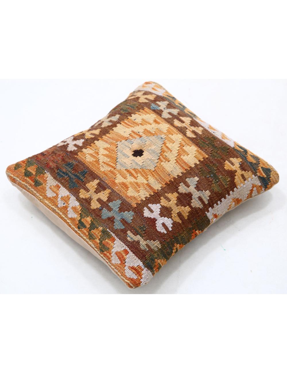 Hand Woven Tribal  Wool Pillow 1' 5" x 1' 5" - No. AT29521