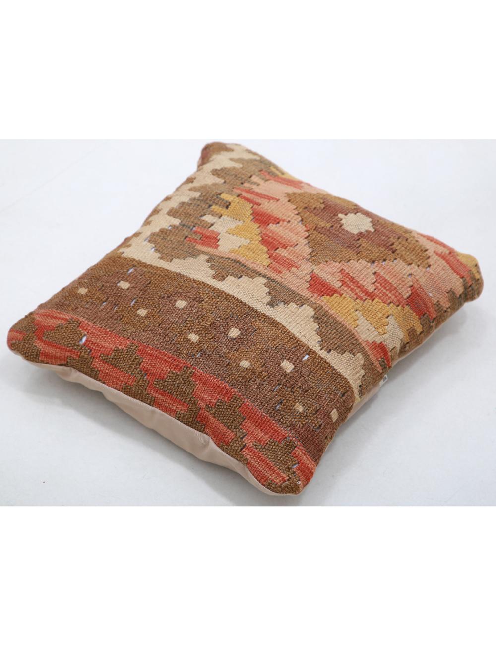 Afghan Tribal Pillow 1' 5" x 1' 5" Hand-Woven detail