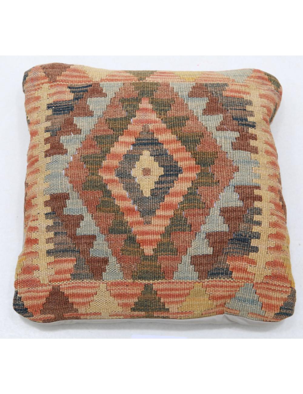 Afghan Tribal Pillow 1' 5" x 1' 5" Hand-Woven