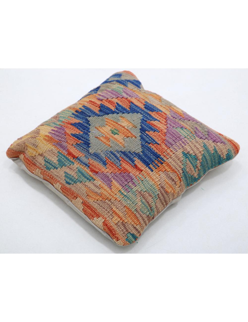 Hand Woven Tribal  Wool Pillow 1' 5" x 1' 5" - No. AT12968