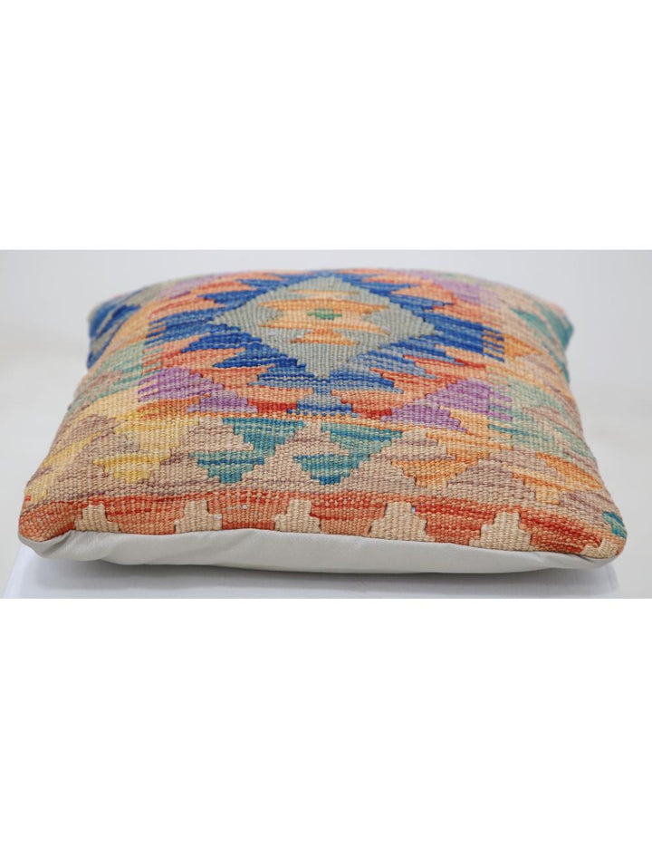 Hand Woven Tribal  Wool Pillow 1' 5" x 1' 5" - No. AT12968