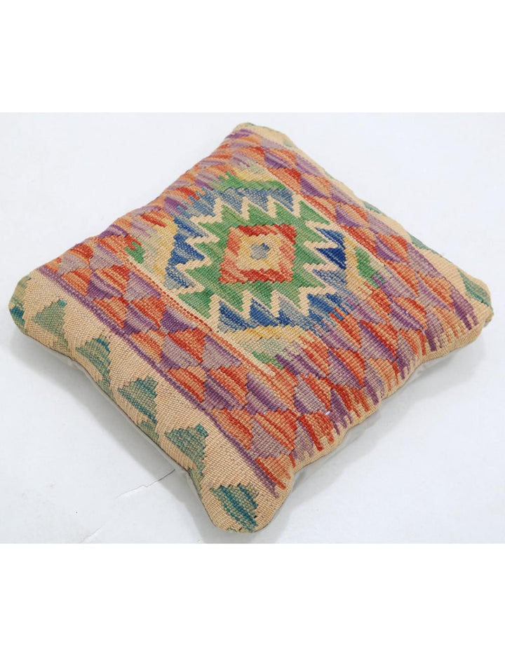 Afghan Tribal Pillow 1' 5" x 1' 5" Hand-Woven view
