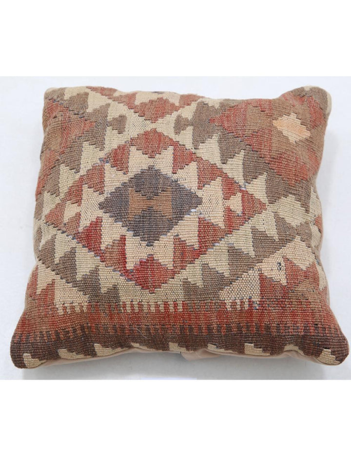 Afghan Tribal Pillow 1' 5" x 1' 5" Hand-Woven