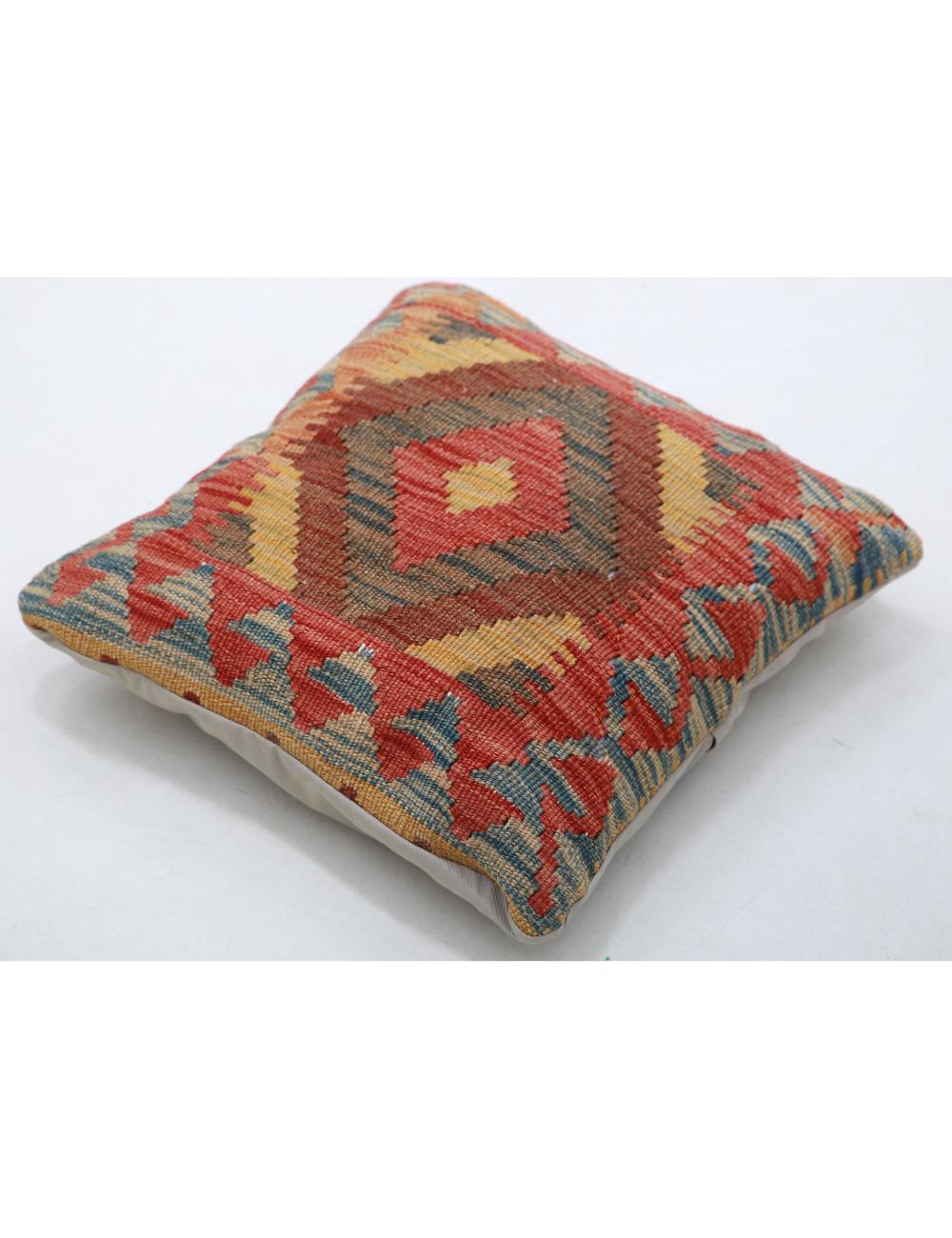 Hand Woven Tribal  Wool Pillow 1' 5" x 1' 5" - No. AT98096