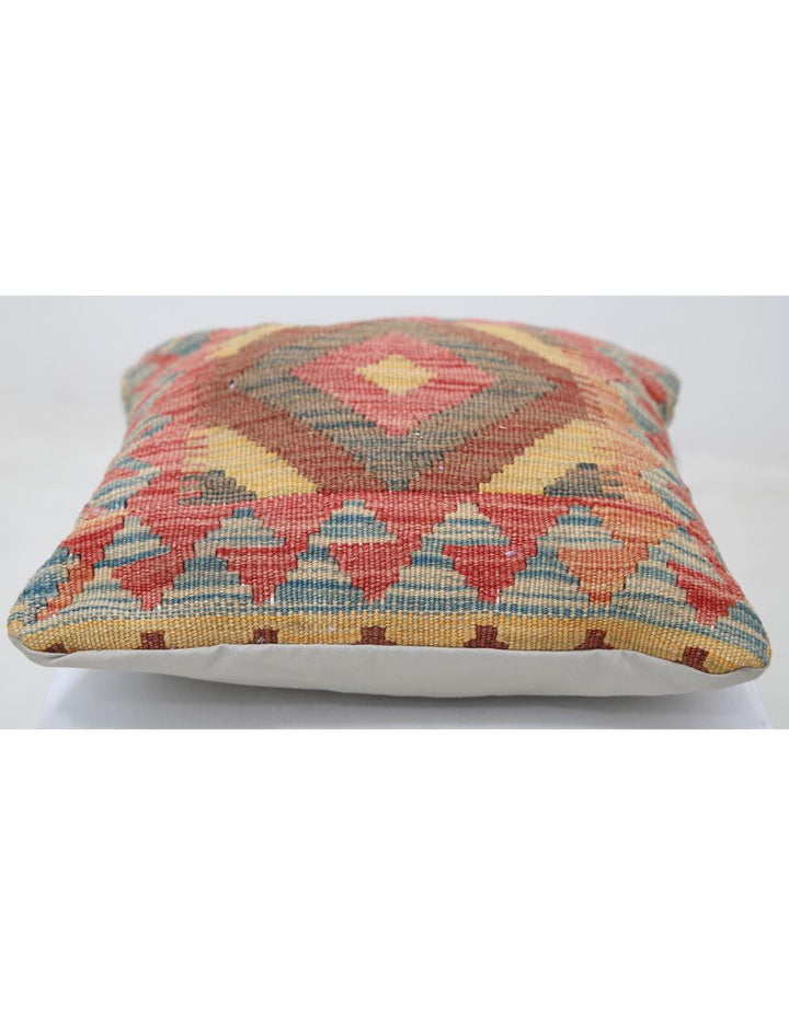 Hand Woven Tribal  Wool Pillow 1' 5" x 1' 5" - No. AT98096
