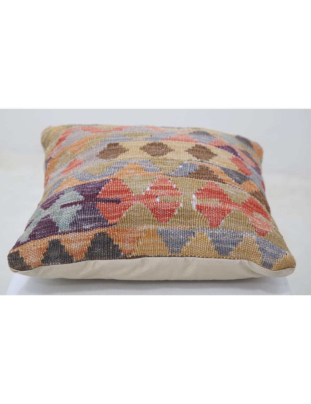 Hand Woven Tribal  Wool Pillow 1' 5" x 1' 5" - No. AT98709