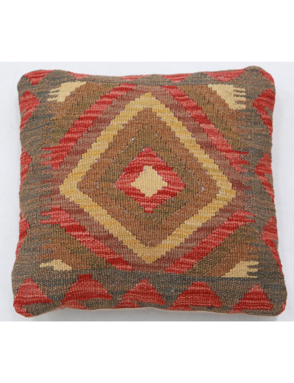 Afghan Tribal Pillow 1' 5" x 1' 5" Hand-Woven