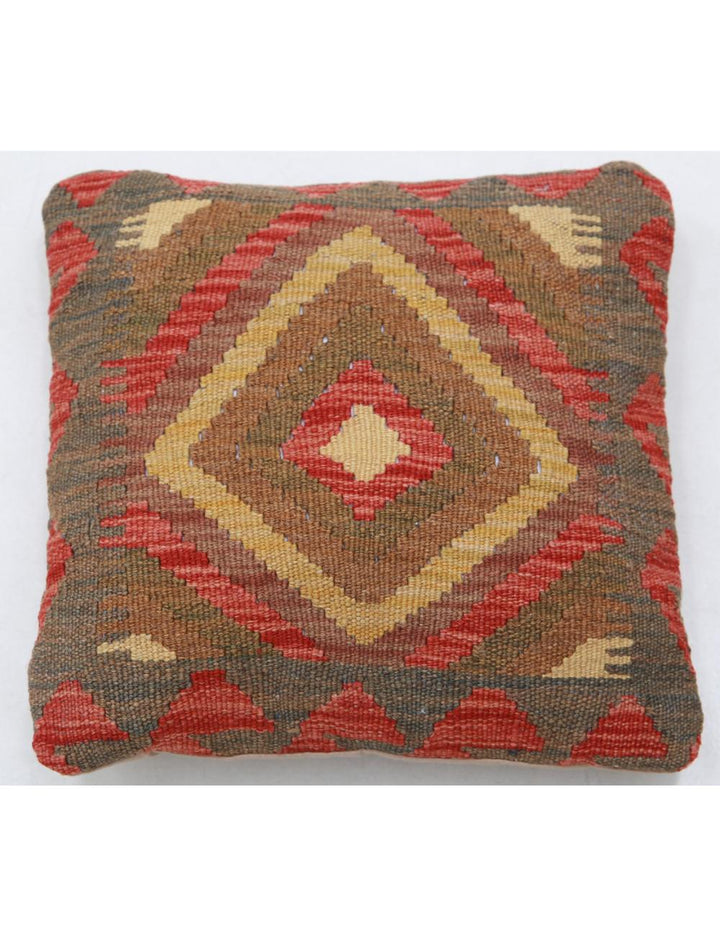 Afghan Tribal Pillow 1' 5" x 1' 5" Hand-Woven
