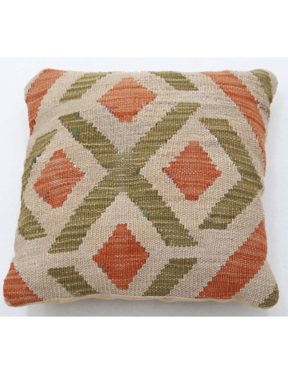 Afghan Tribal Pillow 1' 5" x 1' 5" Hand-Woven