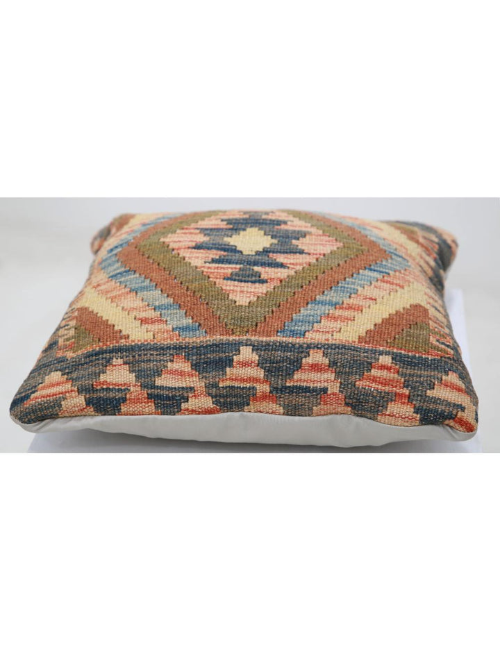 Hand Woven Tribal  Wool Pillow 1' 5" x 1' 5" - No. AT26185