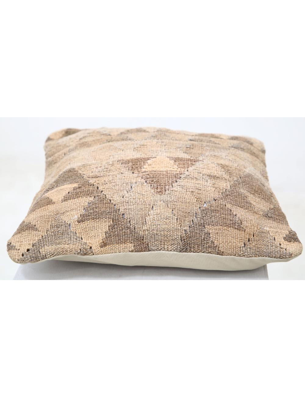 Afghan Tribal Pillow 1' 5" x 1' 5" Hand-Woven detail