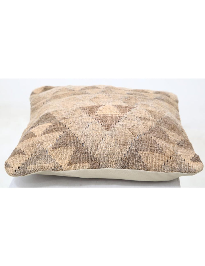 Afghan Tribal Pillow 1' 5" x 1' 5" Hand-Woven detail