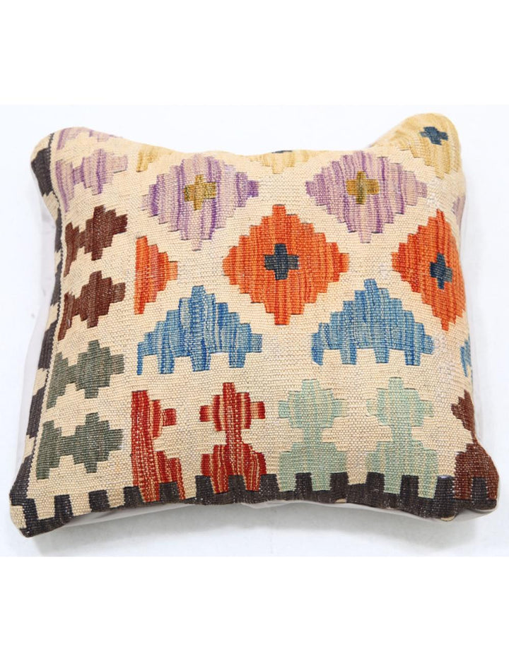 Hand Woven Tribal  Wool Pillow 1' 5" x 1' 5" - No. AT97759
