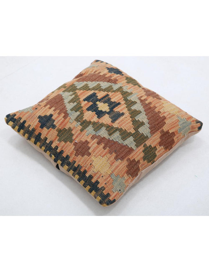 Afghan Tribal Pillow 1' 5" x 1' 5" Hand-Woven detail