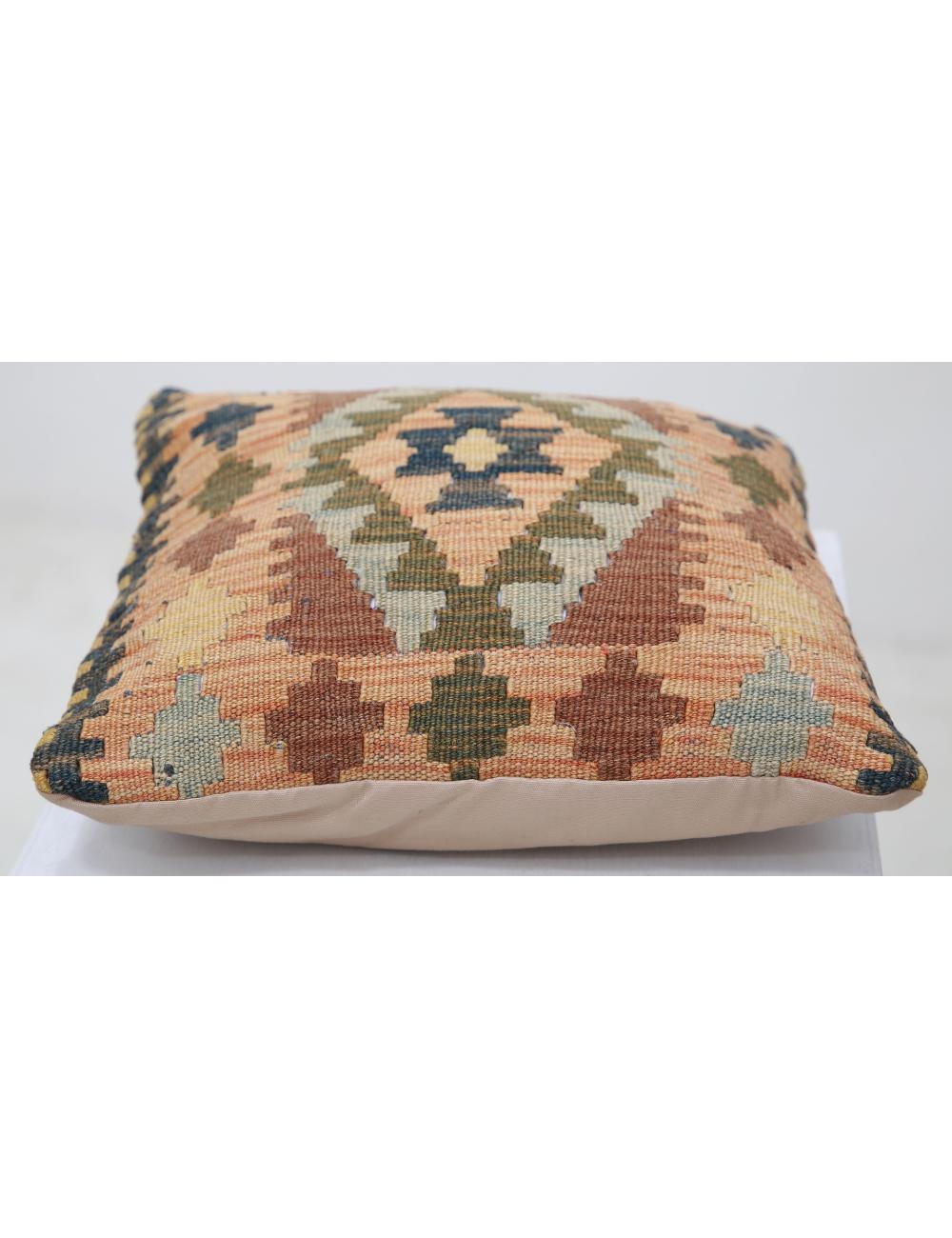 Hand Woven Tribal  Wool Pillow 1' 5" x 1' 5" - No. AT36348
