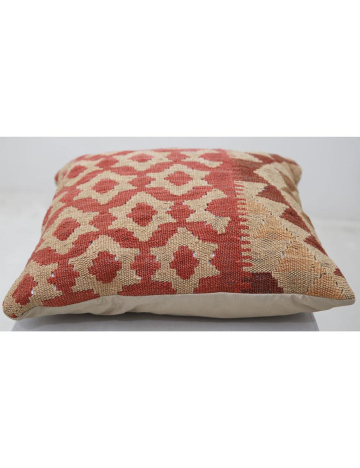 Hand Woven Tribal  Wool Pillow 1' 5" x 1' 5" - No. AT17263