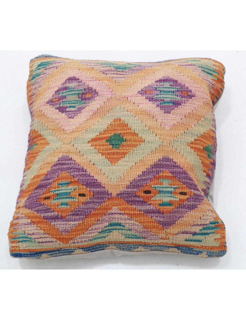 Afghan Tribal Pillow 1' 5" x 1' 5" Hand-Woven