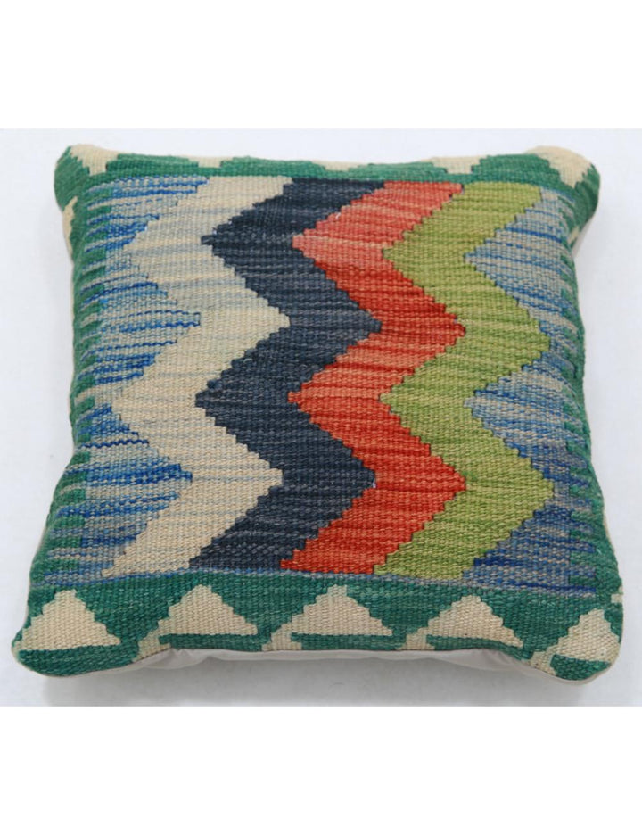 Afghan Tribal Pillow 1' 5" x 1' 5" Hand-Woven
