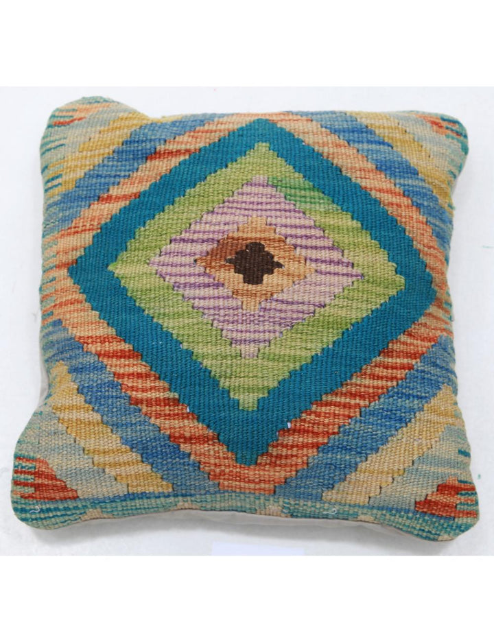 Afghan Tribal Rug 1' 5" x 1' 5" Hand-Woven