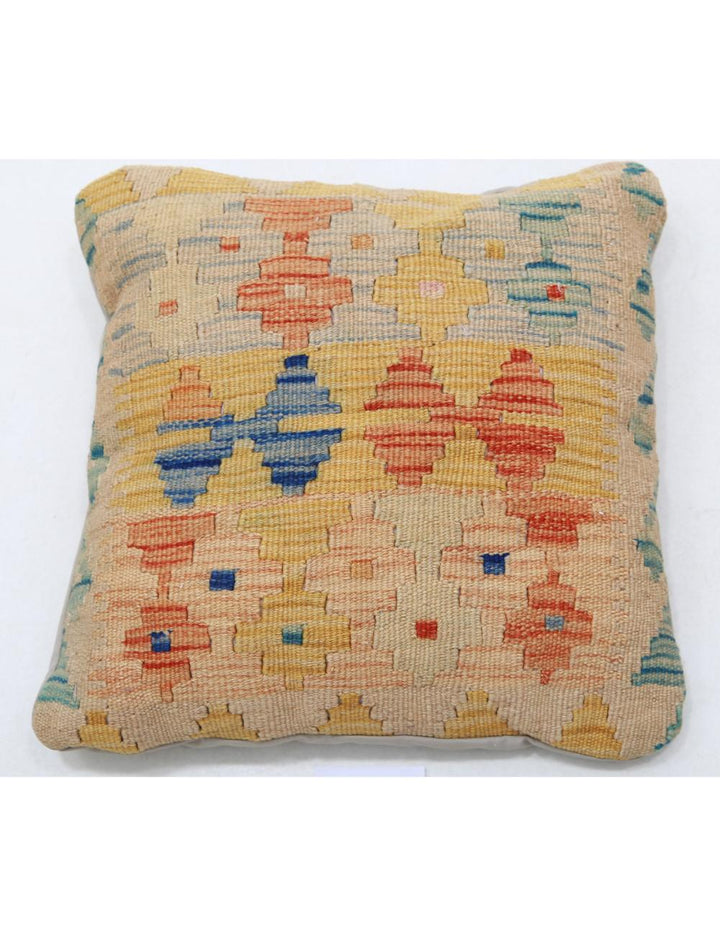 Afghan Tribal Pillow 1' 5" x 1' 5" Hand-Woven