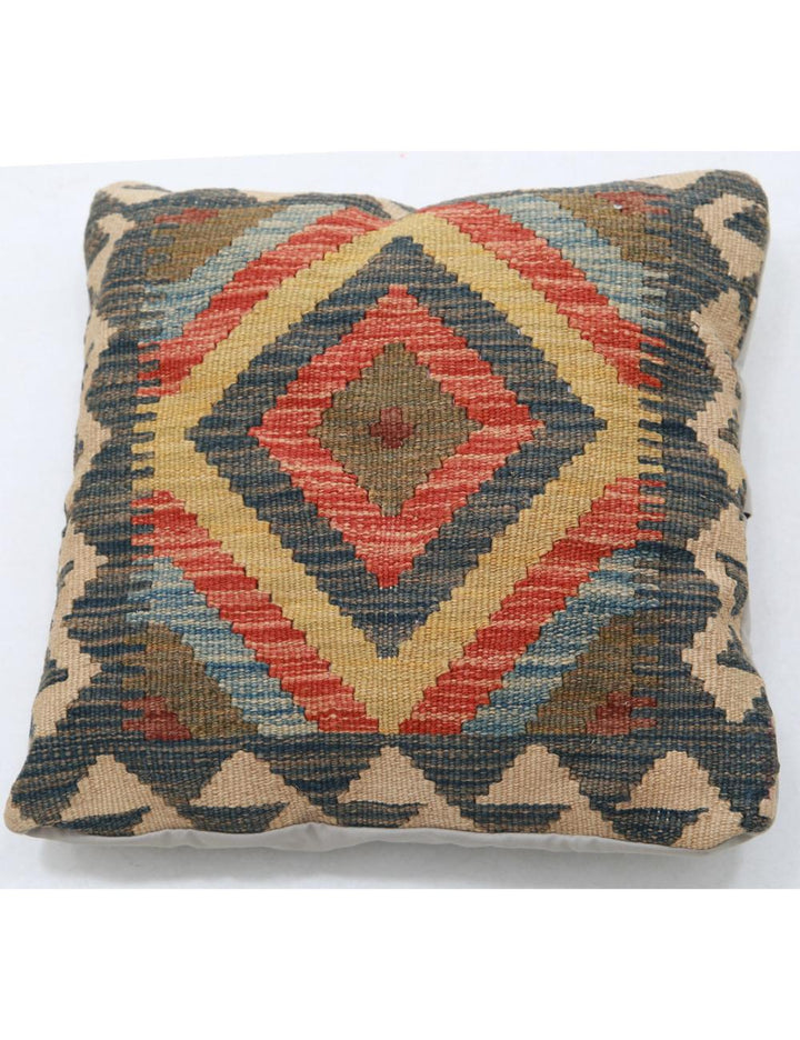 Afghan Tribal Rug 1' 5" x 1' 5" Hand-Woven