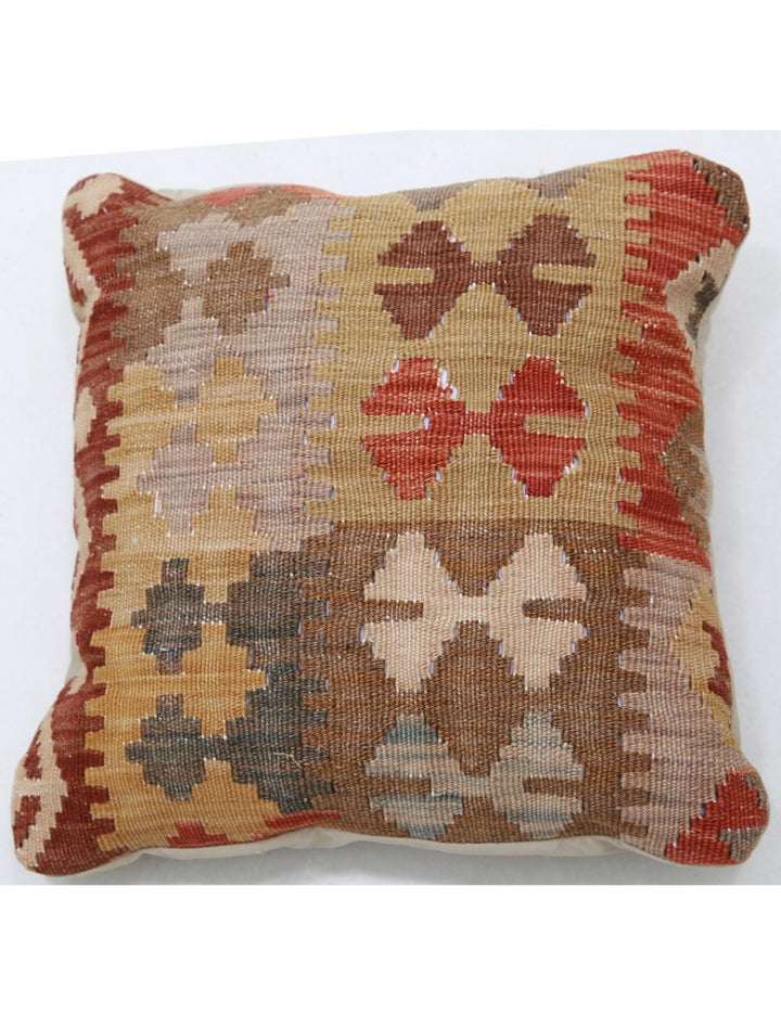 Afghan Tribal Pillow 1' 5" x 1' 5" Hand-Woven