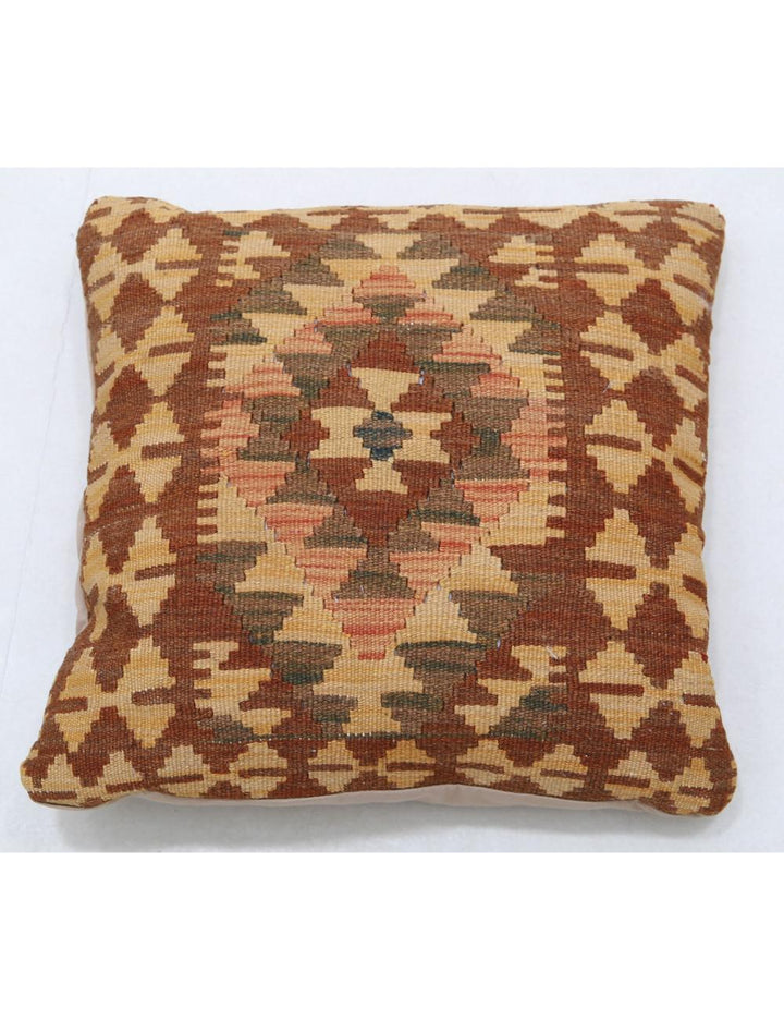 Afghan Tribal Pillow 1' 5" x 1' 5" Hand-Woven