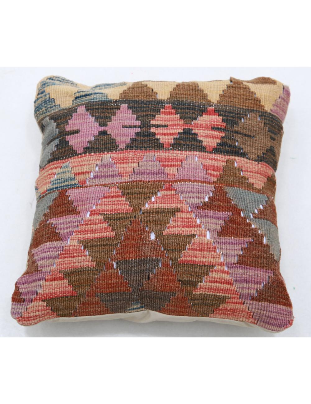 Hand Woven Tribal  Wool Pillow 1' 5" x 1' 5" - No. AT22602