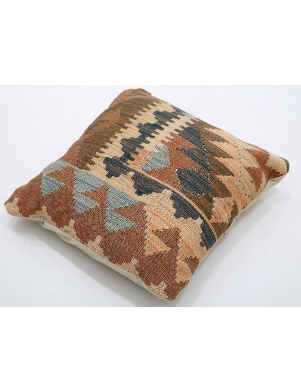 Hand Woven Tribal  Wool Pillow 1' 5" x 1' 5" - No. AT98573