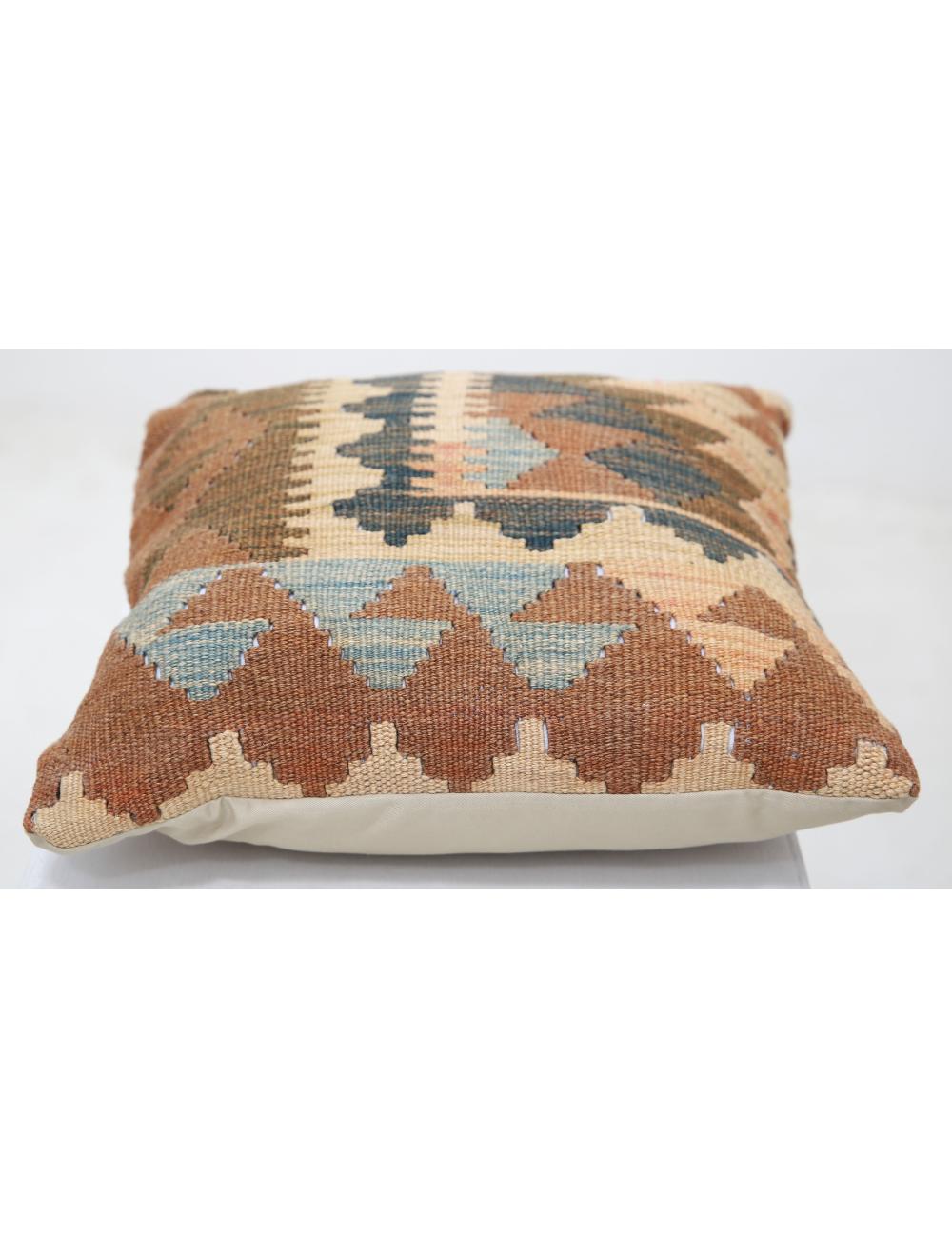 Hand Woven Tribal  Wool Pillow 1' 5" x 1' 5" - No. AT98573