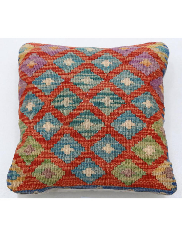Afghan Tribal Pillow 1' 5" x 1' 5" Hand-Woven